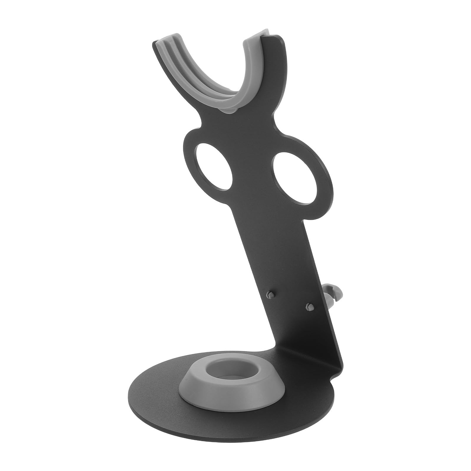 Cabilock Soporte para Secador de Pelo de Escritorio, Soporte Vertical para Secador de Pelo, Metal y Plástico, Negro, Modelo, para Hogar y Baño
