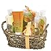Mango Pear Spa Gift Set Woven Antique Basket,Shower Gel, Bubble bath,Bath Salt,Body Lotion, Body Spray, Bath Fizzer