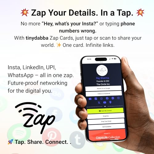 tinydabba custom with own design Zap NFC Smart Digital Business Card by tinydabba - 4