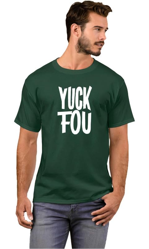 Image of Workshop Men's Cotton Meme T-Shirt | Sarcastic Humour Print Tee | Casual Short Sleeve T-Shirt for GenZ Style Green