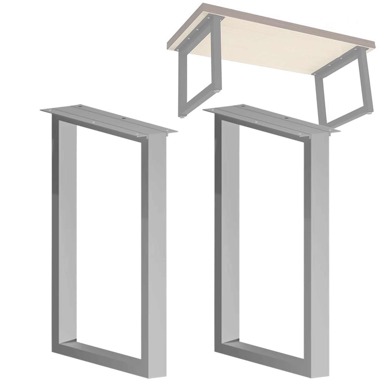 Stalowe nogi stołowe 71 cm i 99 cm – nowoczesne, wytrzymałe nogi do kawy i ławki o szerokości 50 cm, metalowe podparcie mebli do jadalni, idealne na stoły z drewna z odzysku, zestaw 2 szt
