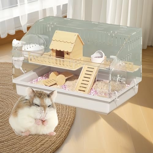 Hamster HouseLogs to Gnawing Pet Gabbie e habitatsHamster Home Small Animal Cage Runing WheelStarter Kit Habitat for Pet Gerbils, Starter Kit Habitat for Pet Gerbils, Starter Kit per Pet Gerbilli
