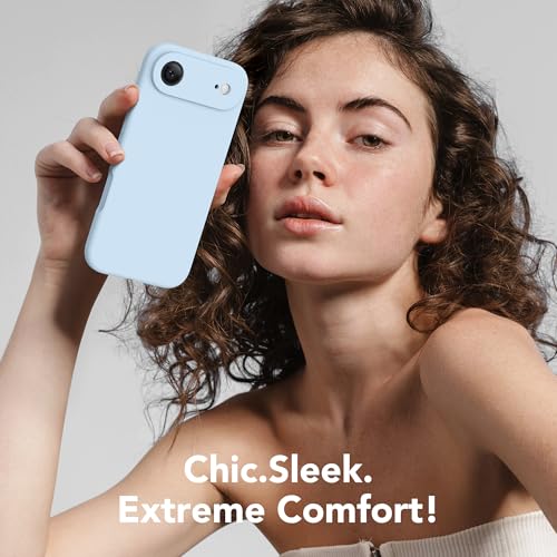 Image of Magnetic for iPhone Air Case, Compatible with MagSafe, [Full Camera Protection][Screen Protector] Silicone Shockproof Protective Phone Case for iPhone 17 Air 6.5 inch, Light Blue