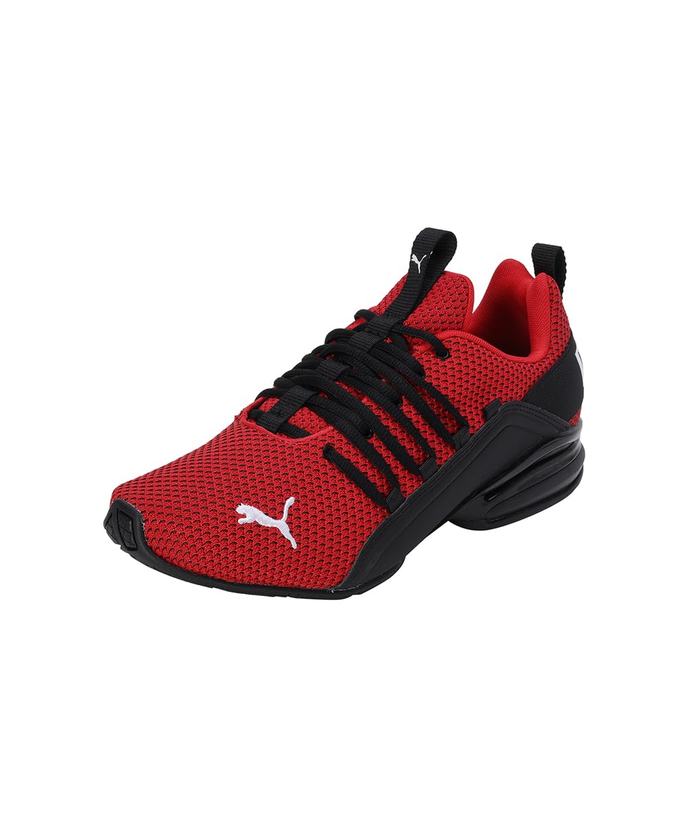 Puma Mens Axelion Two-Tone Wide for All Time Red-Black Running Shoe - 8 UK (31049801)