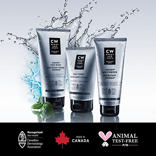 Cw Beggs Face Scrub For Men, All Skin Types, Natural Bamboo Exfoliator, Hypoallergenic, Fragrance-Free, Paraben-Free, Alcohol-Free, Mineral Oil-Free, Cruelty-Free, 4.2 Fl. Oz. #TOP1