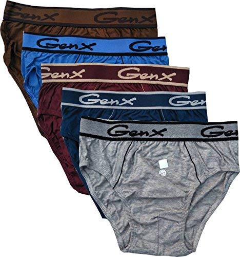 genx gusto Men's Cotton Briefs (Pack of 5) (Outer-Gusto-5-85_Multicolored_85 cm)-picture-48