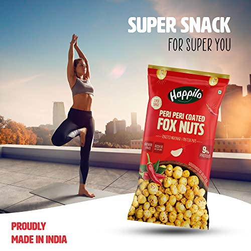 Image of Happilo Premium Super Snack Makhana Peri Peri 25g, Roasted Foxnut Healthy Snack Low Calorie and Vegan