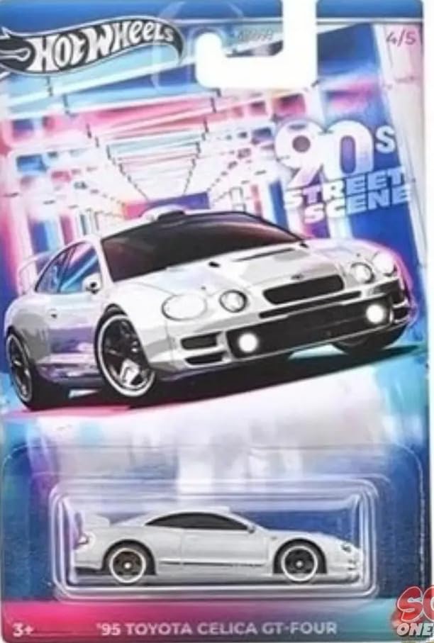 Image of Hot Wheels Premium 90s Street Scene 95 Toyota Celica G-Four for 3 Years & Above by Small CLAP (Grey)