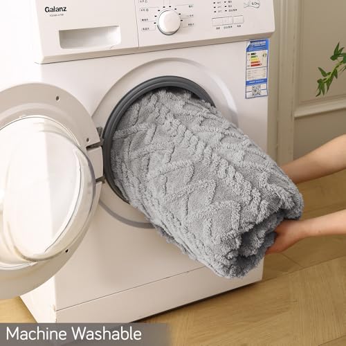 Image of HOKIPO Fleece AC Blanket Double Bed Queen, 200X230 Cm / 6.5X7.5 Feet, Light Grey (AR-5743-LGRY)