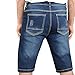 Skylinewears Men's Denim Shorts Casual Distressed Stretchy Ripped Jeans Fit Summer Classic Stright Short Jeans N-Blue 32