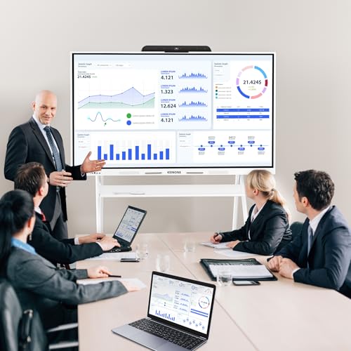 Image of Interactive Smart Board for Classroom, 85 inch 8+128 GB Electronic Digital Whiteboard Built-in Google EDLA-Certified Android 14 OS - 4K Touchscreen Smartboard for Home Office School Studio Display