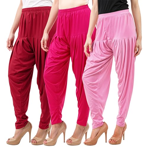 Image of Buy That Trendz Patiala Salwar for Women Relaxed Fit Viscose Patiyala Salwar Harem Bottom Pants