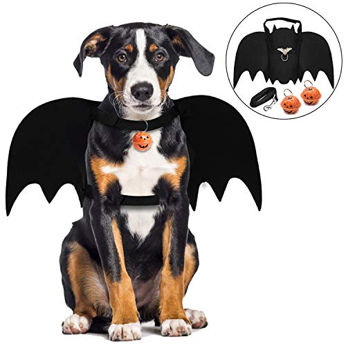 Dorakitten Dog Halloween Costumes, Halloween Bat WIngs Pet Costume,Halloween Outfits for Dogs,Pet Halloween Costumes for Small Medium Dogs