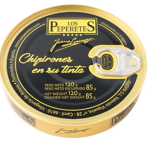 Chipirones en su Tinta Los Peperetes – Conserva Gourmet de Galicia | Receta Tradicional Artesanal | Producto Premium en Lata Exclusiva