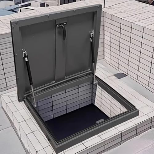 Escotilla de acceso de acero galvanizado 53x53 cm para solucionar humedades en techos y sótanos 2