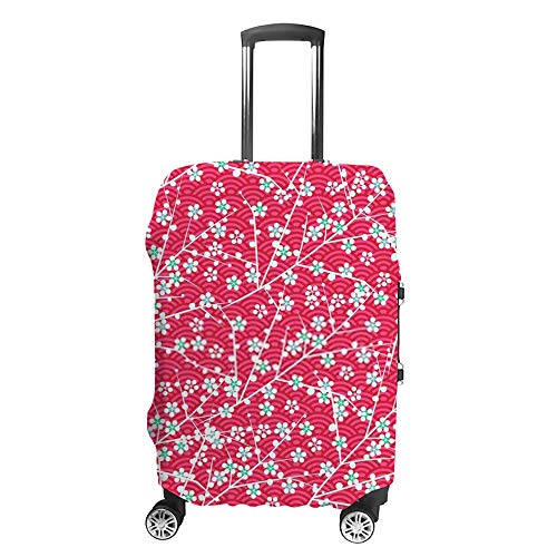 Housse de protection pour bagages de voyage fond rouge extensible taille M