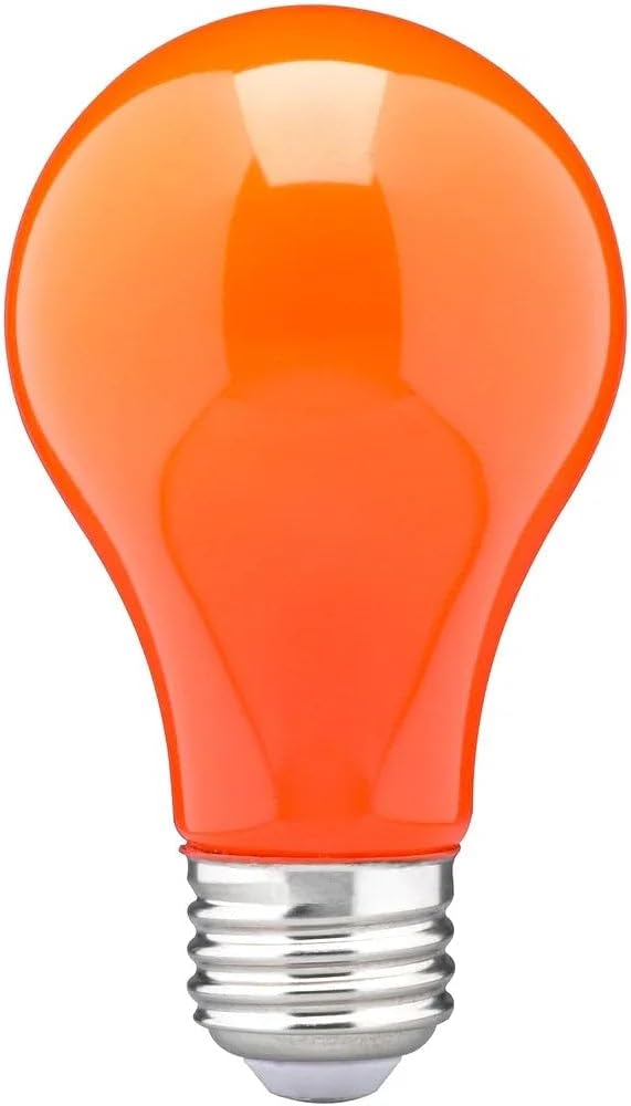 Satco S14988 8 watt; A19 LED; Ceramic Orange; Medium Base; 360' Beam Spread; 120 Volts 6-Pack
