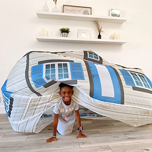 The Original Air Fort Build A Fort In 30 Seconds, Inflatable Fort For Kids (Cottage) #TOP2