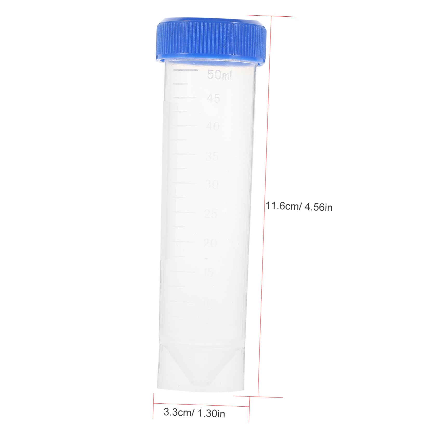 CHILDWEET Provette da Centrifuga da Laboratorio 50ml in Pp con Tappo a Vite 50 Pezzi Fondo Piatto Resistenti e Facili da Trasportare per Analisi Scientifiche