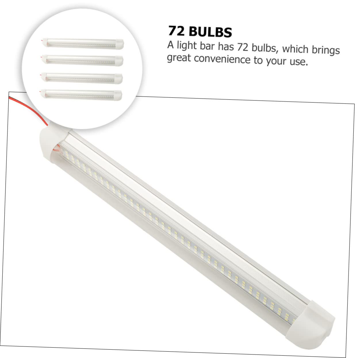 SUPVOX Barra de Luz de Lectura LED de 72 Led, 4 Piezas, white