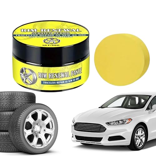 Auto Tire Scratch Repair, Rim Renewal Paste, Hub Rust Removal Paste, Professional Car Wheel Repair, Authentic Scratch Removal Accessories for Drivers Mechanics Fleet, Trucks Sedans Suvs Rv Garage Use