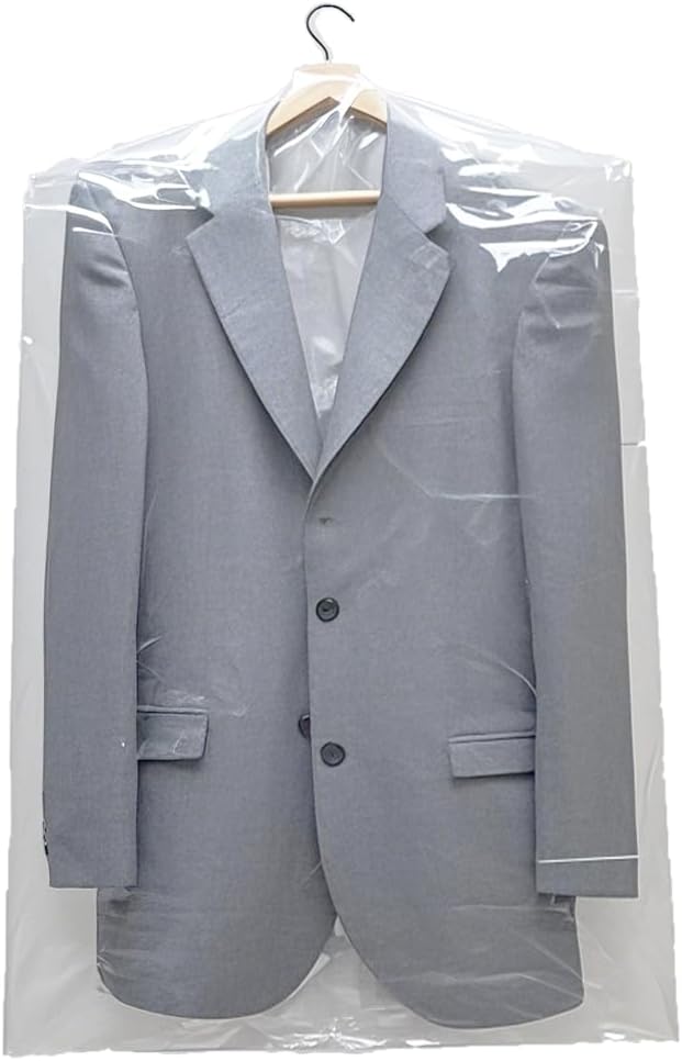 10 Packs Plastic Dry Cleaner Bags, 60x90CM/23.6 x 35.4 Inch Clear Dry Cleaners Dust-Proof Bags for Clothes Garment Bags Clothing Protector Covers for Dry Cleaner, Home Storage, Travel, Moving