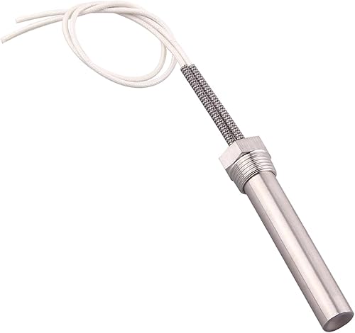 VOREAL Calentador de cartucho de 24 V DN20 Elemento de calentamiento de agua de inmersión cilíndrico Calentador de agua tubular 12 pulgada Rosca