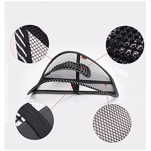 BSBDA Car Seat Chair Cushion Lumbar Back Support for Car Seat Chair Office Massage Mesh Ventilate Pain Relief Cushion Pad