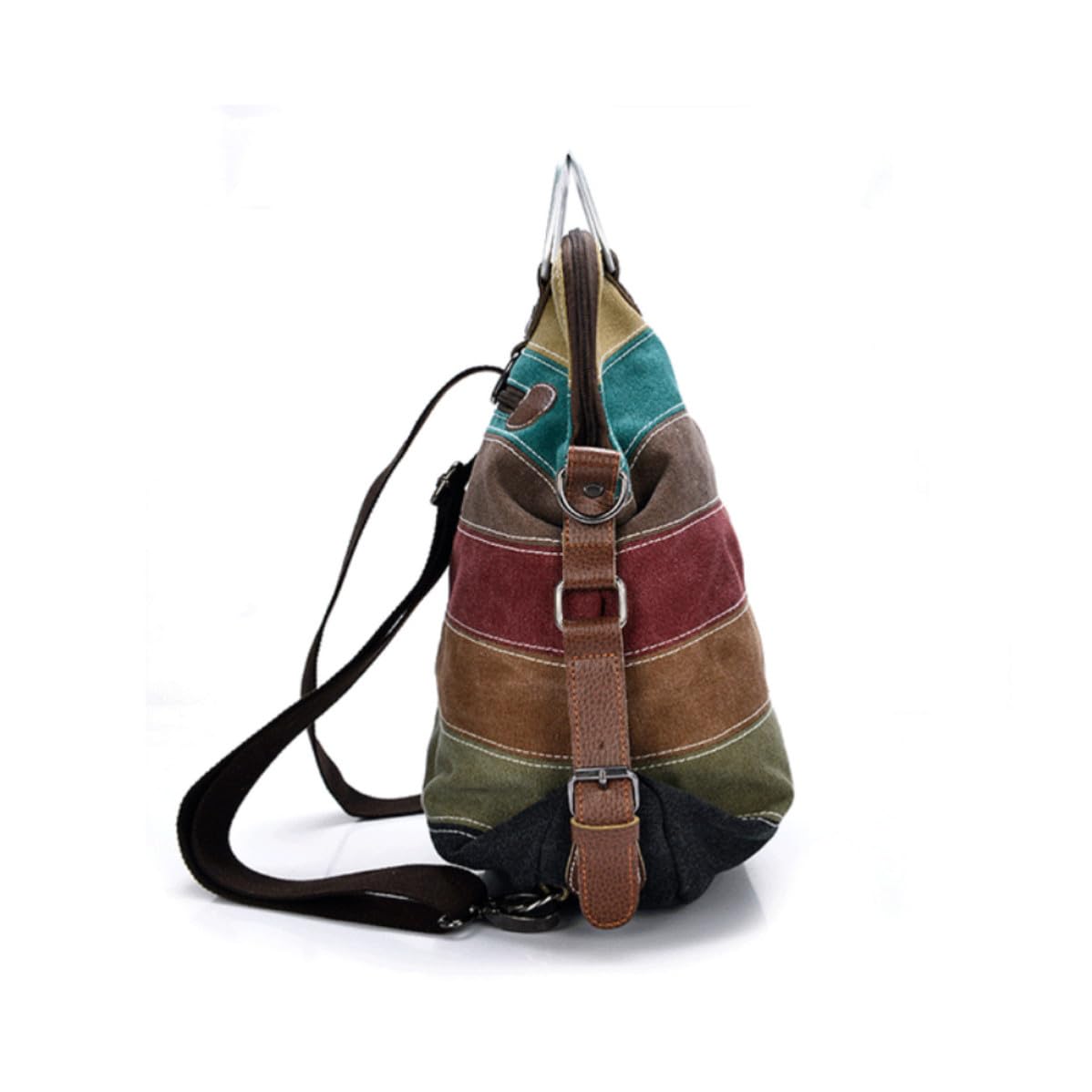 Bolso Bandolera de Lona para Mujer Gran Capacidad, Asa Resistente y Diseño Retro Elegante, Adecuado para Compras y Almacenamiento Diario