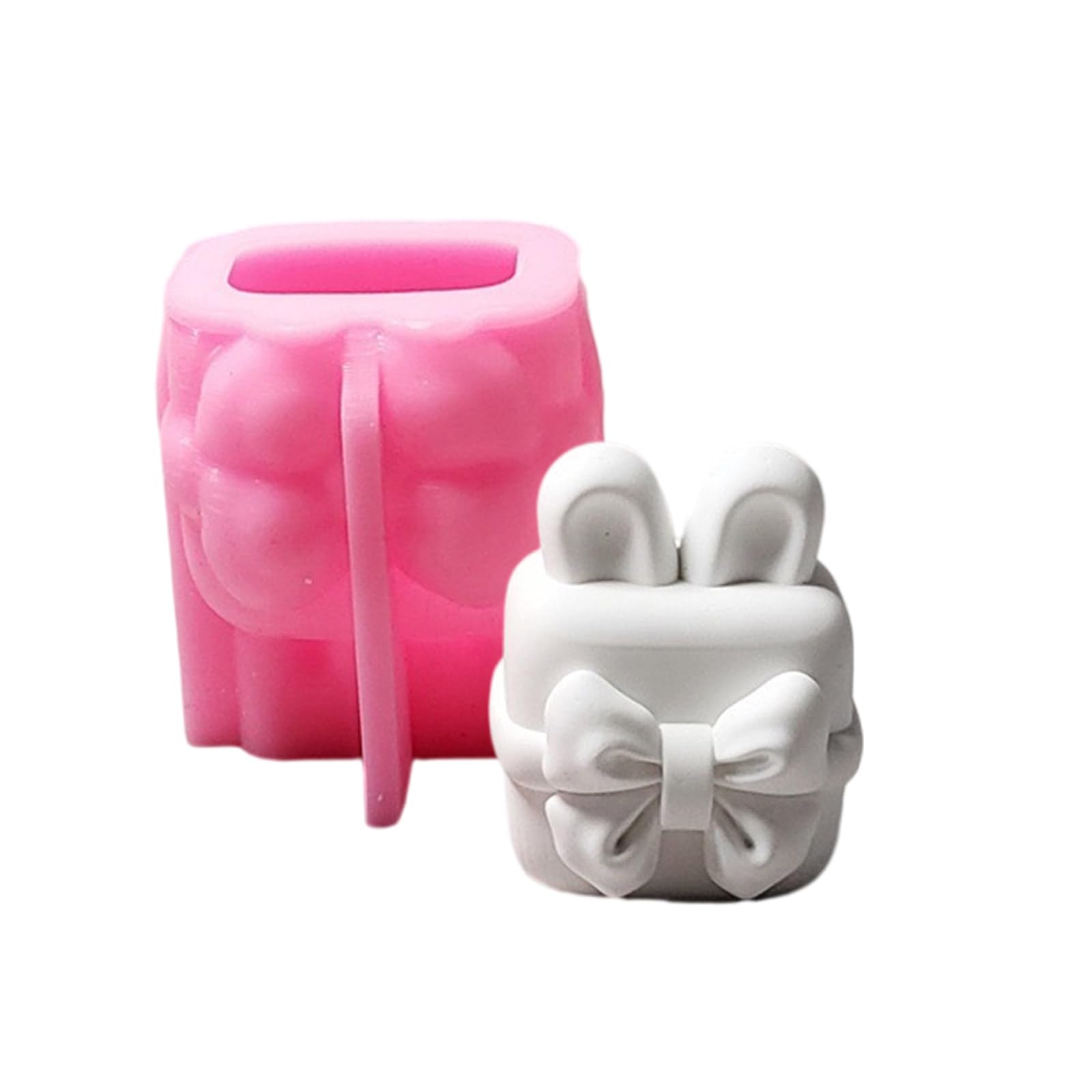 Yhplxyuus Bunnies Ear Bowknot Silicone Molds for Epoxy Resin Soap Home Decoration Rabbits Fondant Silicone Mold Molds
