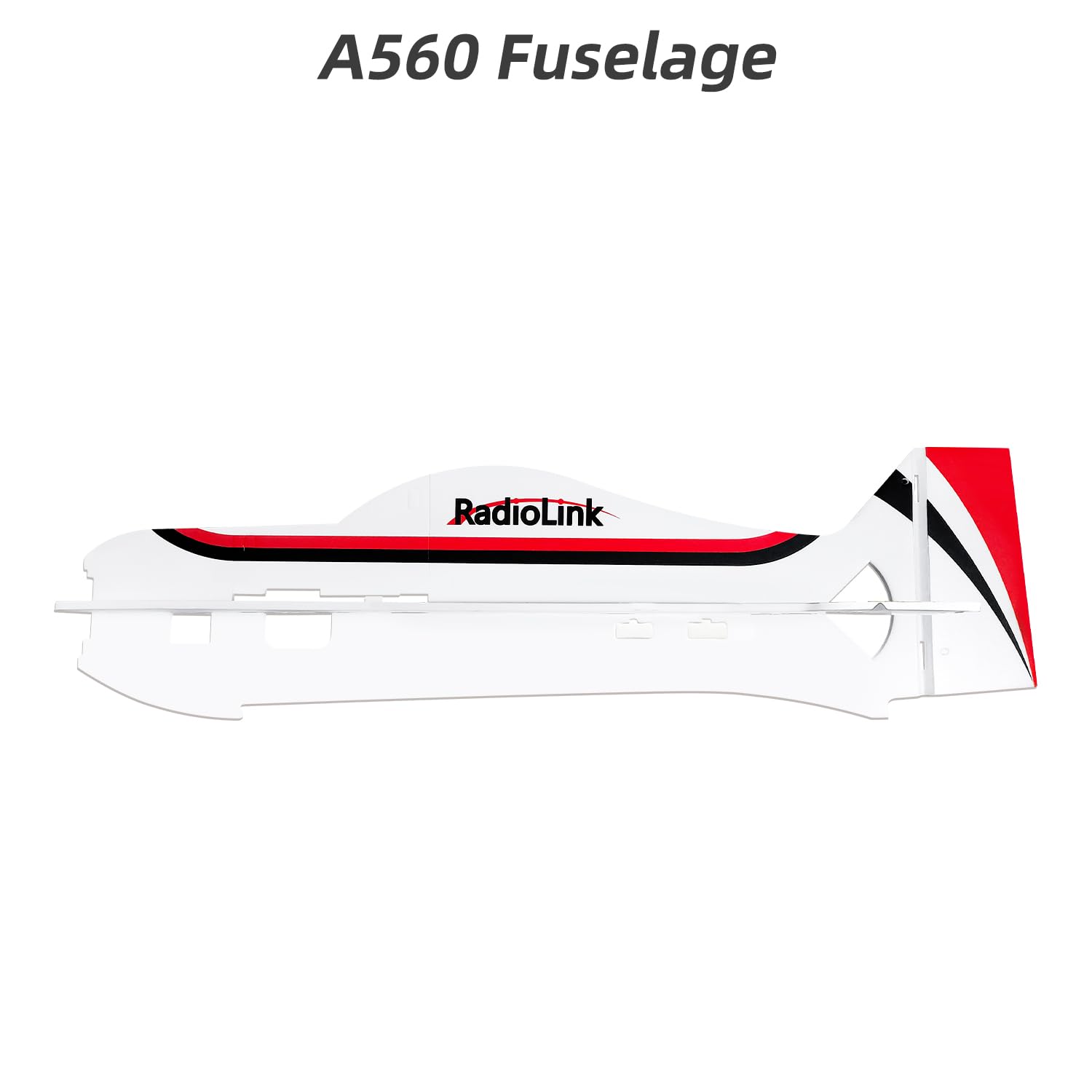 Radiolink A560 3D Airplane Fuselage Polypropylene (PP) Flat Foamy 545mm, A560 Wing Flat Foamy 580mm and Horizontal Stabilizer Flat Foamy 277mm Replacement Airplane Parts (Already Assembled Version)