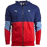 Formula 1 BMW Motorsport Men's Hooded Sweat Jacket, Marina-Blueprint-High Risk Red, M