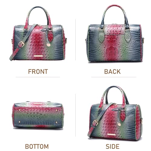 Image of Makcr Joacbv Top-Handle Crocodile Purses For Women Crossbody Leather Bags Trendy Large Capacity Tote with Shoulder Strap