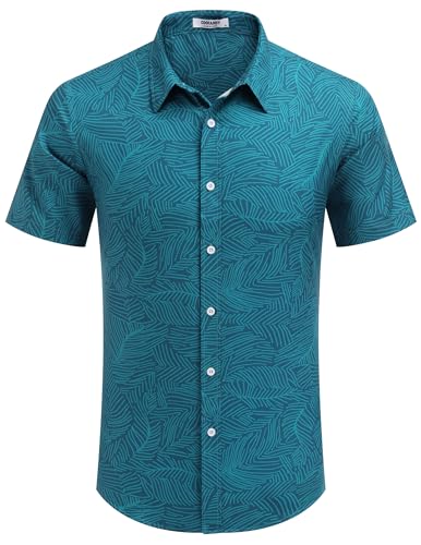 COOFANDY Men's Hawaiian Shirt Short Sleeve Tropical Shirts for Men Beach Shirt Resort Wear - Image 7