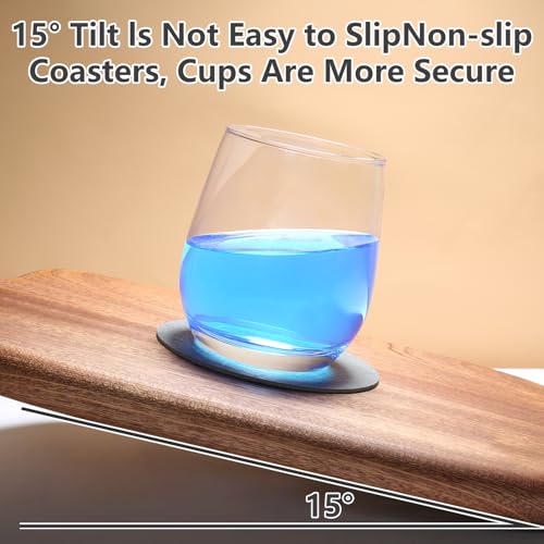 HELI MIAO 16 Stück Untersetzer Gläser, Doppelseitige Glasuntersetzer aus Kunstleder – Rund, rutschfest & hitzebeständig – Inkl. Aufbewahrungsständer (10cm, Hellgrün+beige) – Für Tisch, Bar, Outdoor