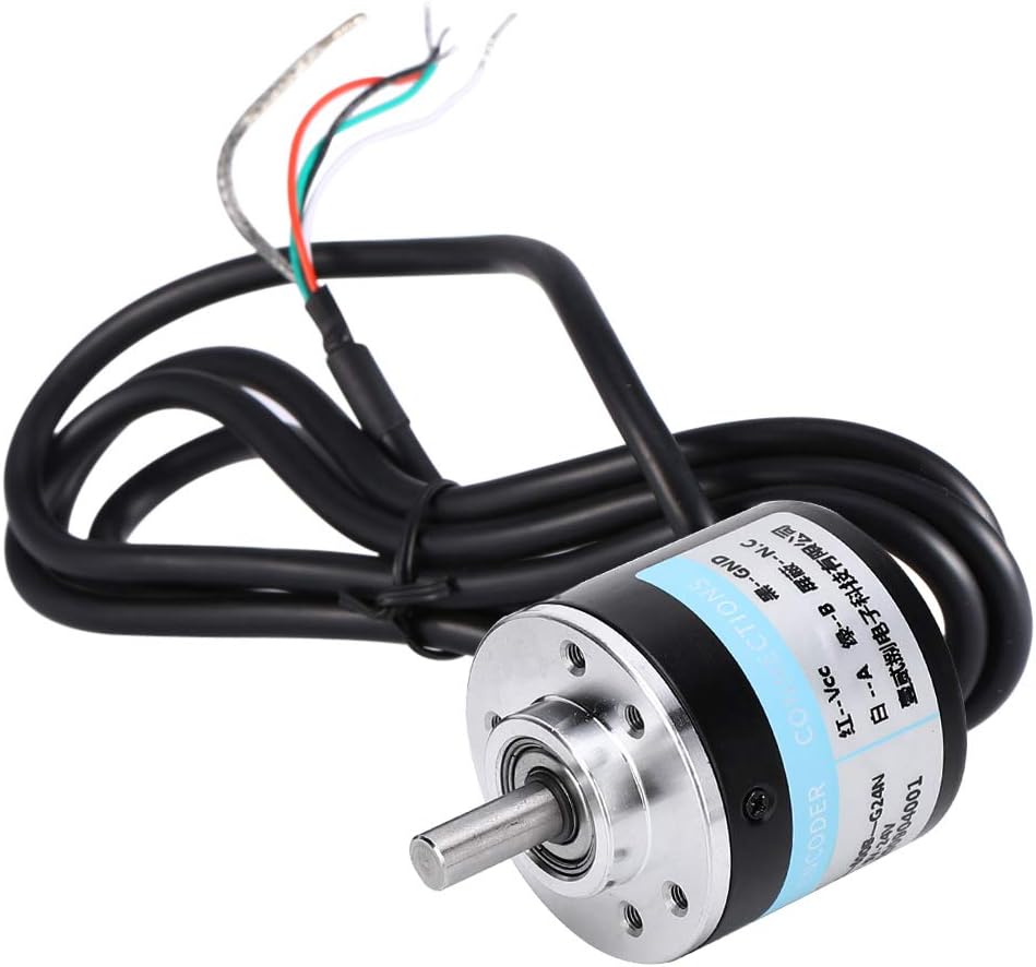 600P/R Rotary Encoder, 6mm Photoelectric Incremental Rotation Encoder 5V 24V AB 2-Phases Shaft Switch Encoders