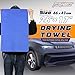 Idemeet Premium Absorbent Car Drying Towel, 2 Pack 26''x17'' Super Soft Shammy Towel for Vehicle, Reusable Chamois Cloth for Car Drying, Dust Remove, Bathroom, Scratch/Spot/Streak Free, Yellow & Blue