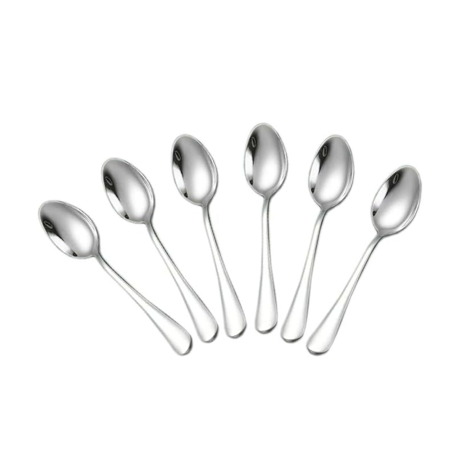 HUANGING 6Pcs Elegant Coffee Stirrers Stainless Steel Small Espresso Spoons for Mixing and Serving Meals Dessert Tea Appetizer Stainless Steel Coffee Spoons Set