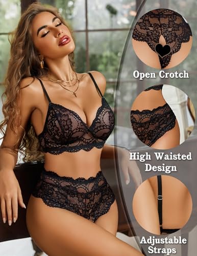 Avidlove Lingerie Set for Women High Waisted Lace Bra Panty Sheer Set $13.98 at Avidlove via Amazon - image 4