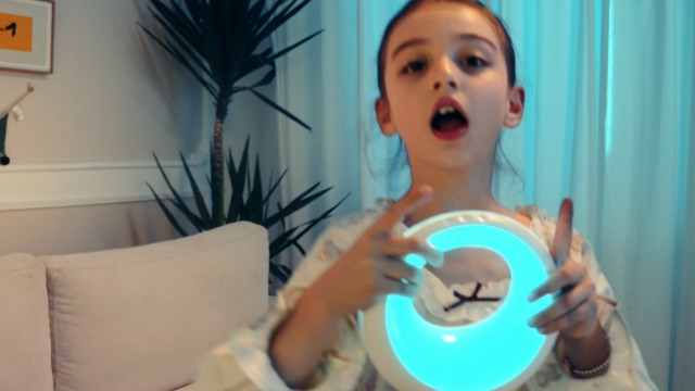 Image of Auxmir Nursery Night Light for Baby, Magic Moon Lamp for Kids and Adult 7 Lighting Colors & 9 RGB Modes, Rechargeable Bedside Table Lamp with Timing Function, Sleep Aid Nursing Lamp for Bedroom