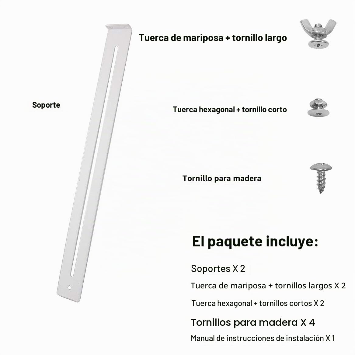 FRMSAET Kit de reparación de cajones - Accesorios de muebles Soportes utilizados para reforzar y reparar cajones de madera/MDF/aglomerado Refuerzo de gabinetes. (Paquete de 1)