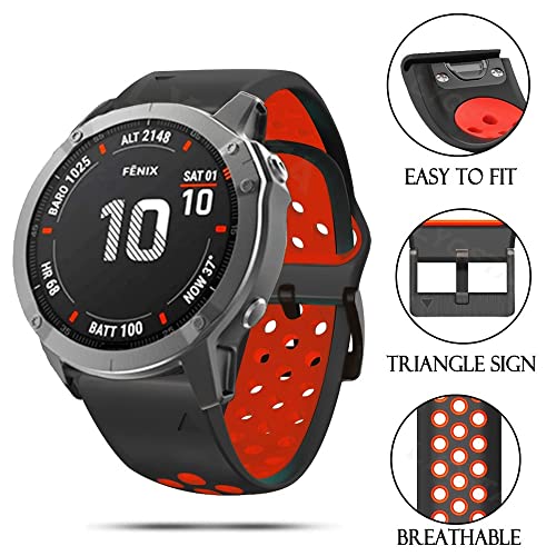 Correa de silicona para Garmin Fenix 5X 6X Pro y Forerunner 935 pulsera Agate 5