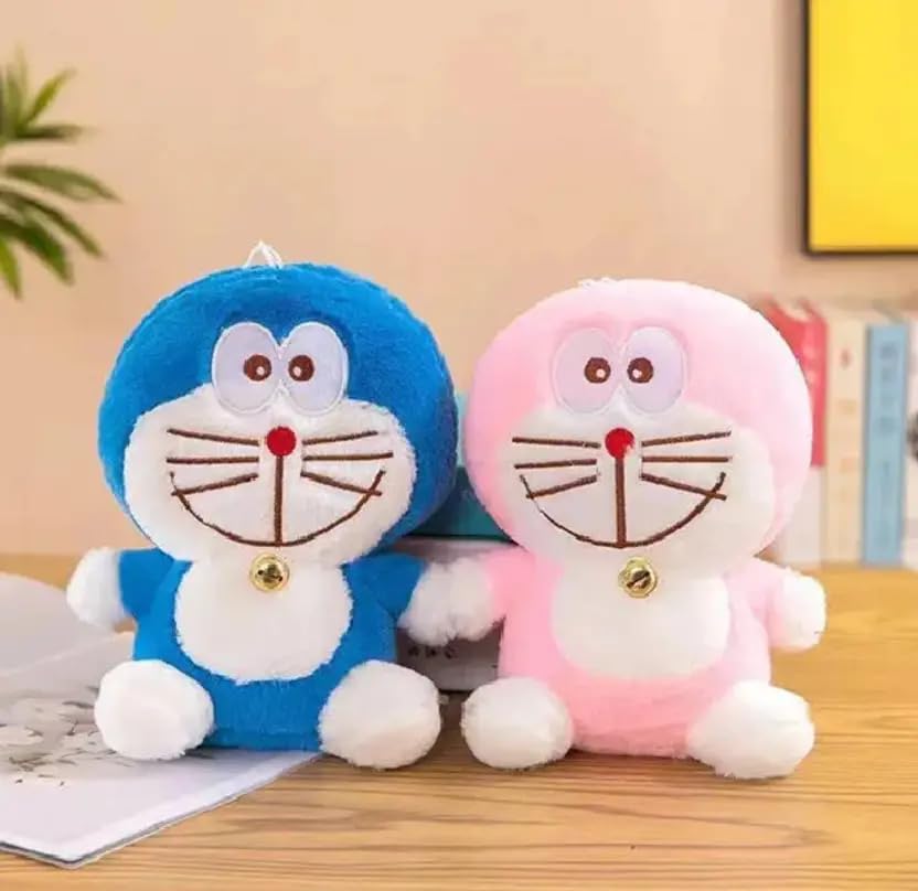 Image of Doremon Soft Plush Toy for Kids Cuddly Stuffed Animal with Cute Design Ideal Gift for Toddlers & Babies Safe & Washable Material 25 cm Pack of 2