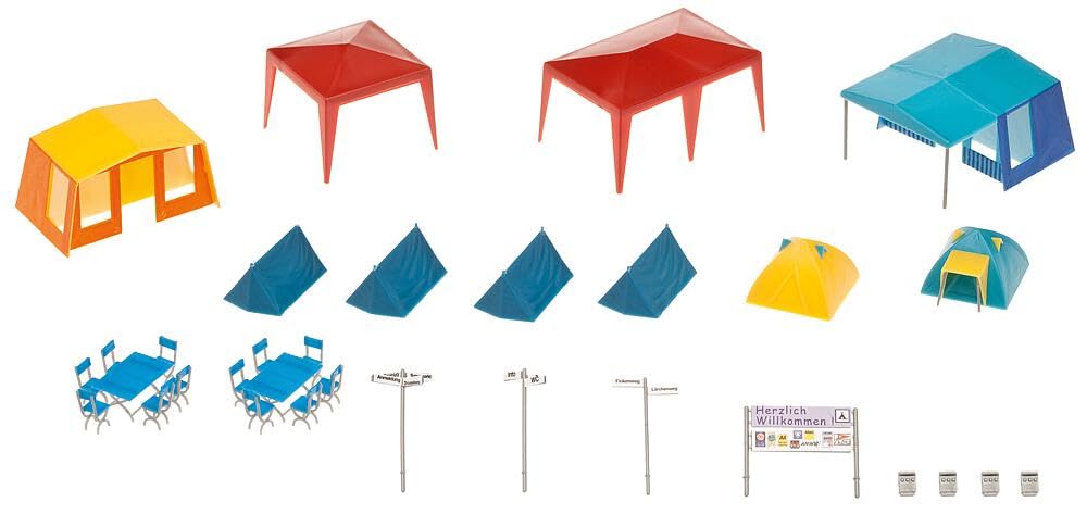 Faller - F130504 - Modélisme - Jeu Tentes Camping