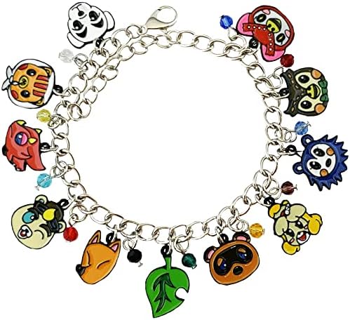 FJCPHAHA Anime Cartoons Jewelry Girlfriend Gaming Present Anim Villagers Crosing Charm bracelet Fun Video Game Gifts for girl Woman