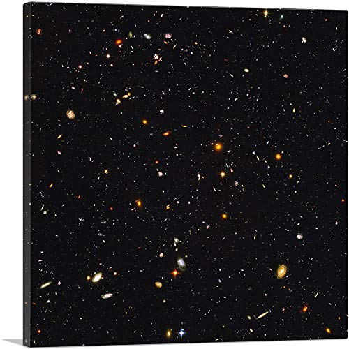 ARTCANVAS Original NASA Hubble Telescope Ultra Deep Field Space Photograph Canvas Art Print - 36" x 36" (0.75" Deep)