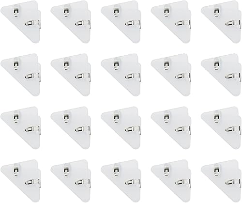 20 clips transparentes para esquina de libro, clip de esquina de papel triangular, protección de esquina para estudiantes, mujeres y hombres