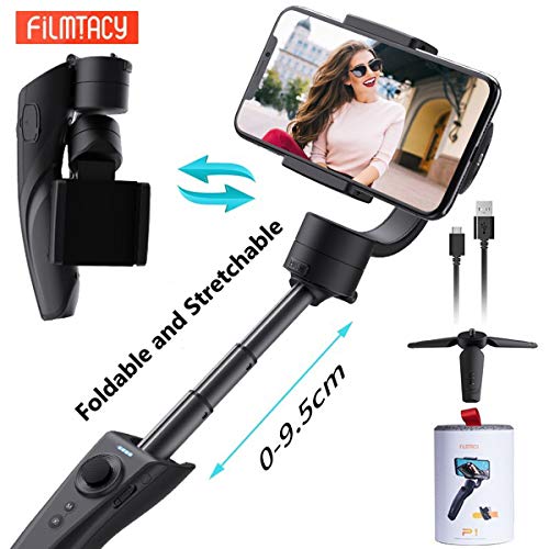 Filmtacy Handheld Gimbal, Smartphone Stabilizer for iPhone 11/11pro/11pro max/Xs/Xs Max/Xr/X, for Android, Samsung