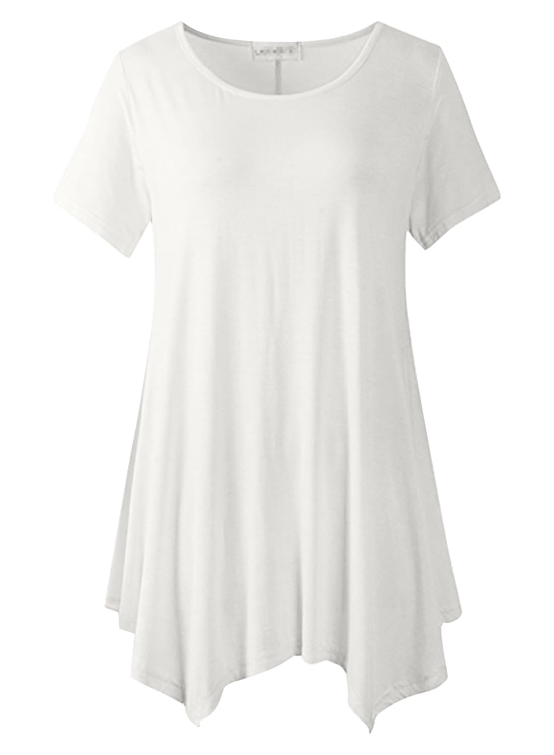 crazy bean Camiseta Manga Corta Mujer Verano Longitud T-Shirt Basicas con Cuello Redondo Tallas Grandes Casual Camisetas Vestido Yoga Larga y PlegableColor Sólido