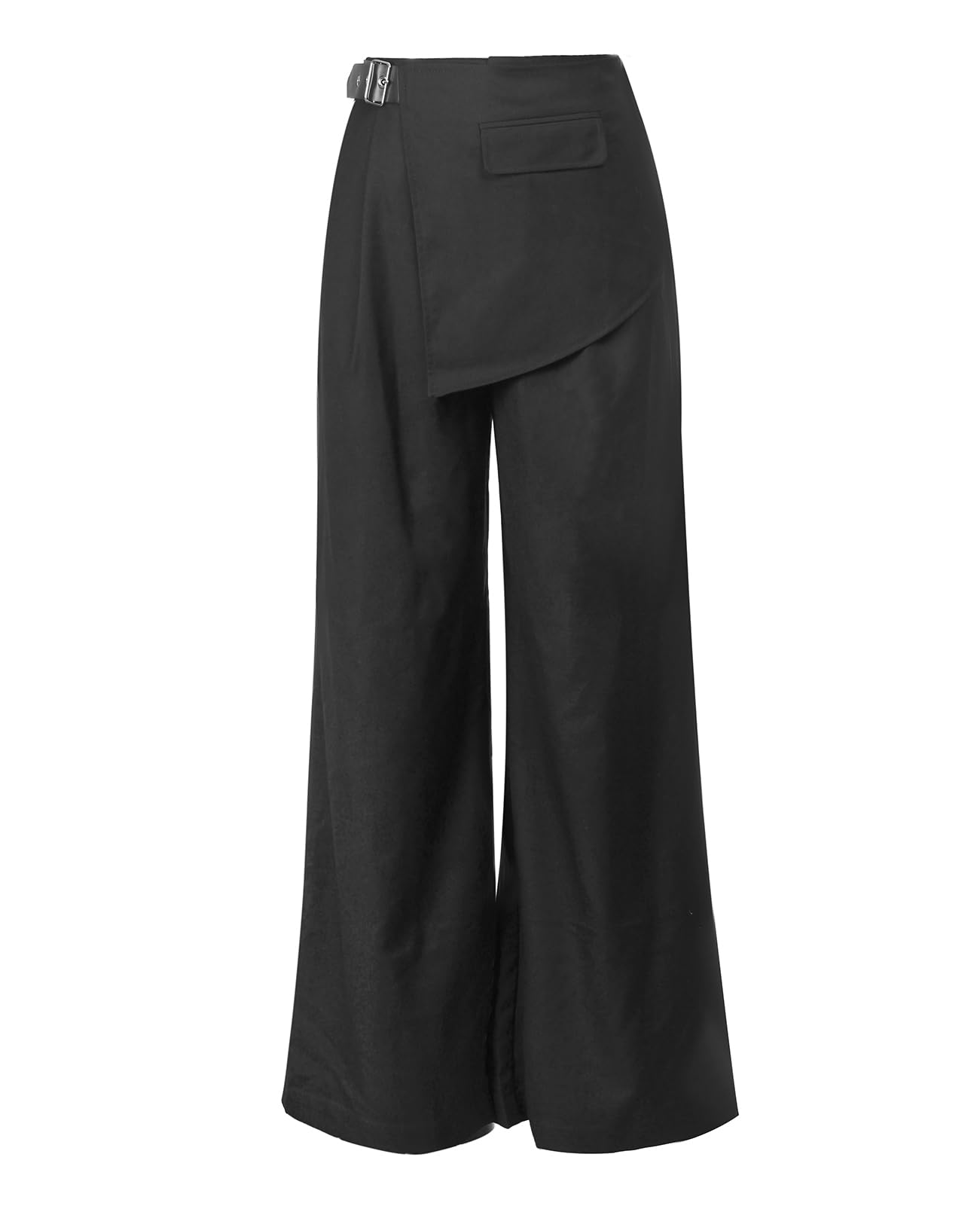 RAMISU Womens Wide Leg Pants Dressy High Waisted Business Casual Work Office Asymmetrical Design Sense Pant Trousers